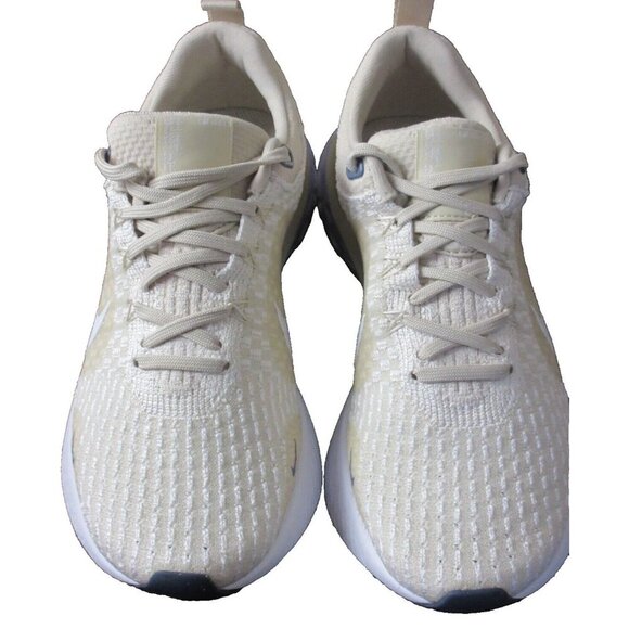 Women's Nike React Infinity Run FK3 Running Shoes Oatmeal White Purple Sizes NIB - Picture 3 of 5